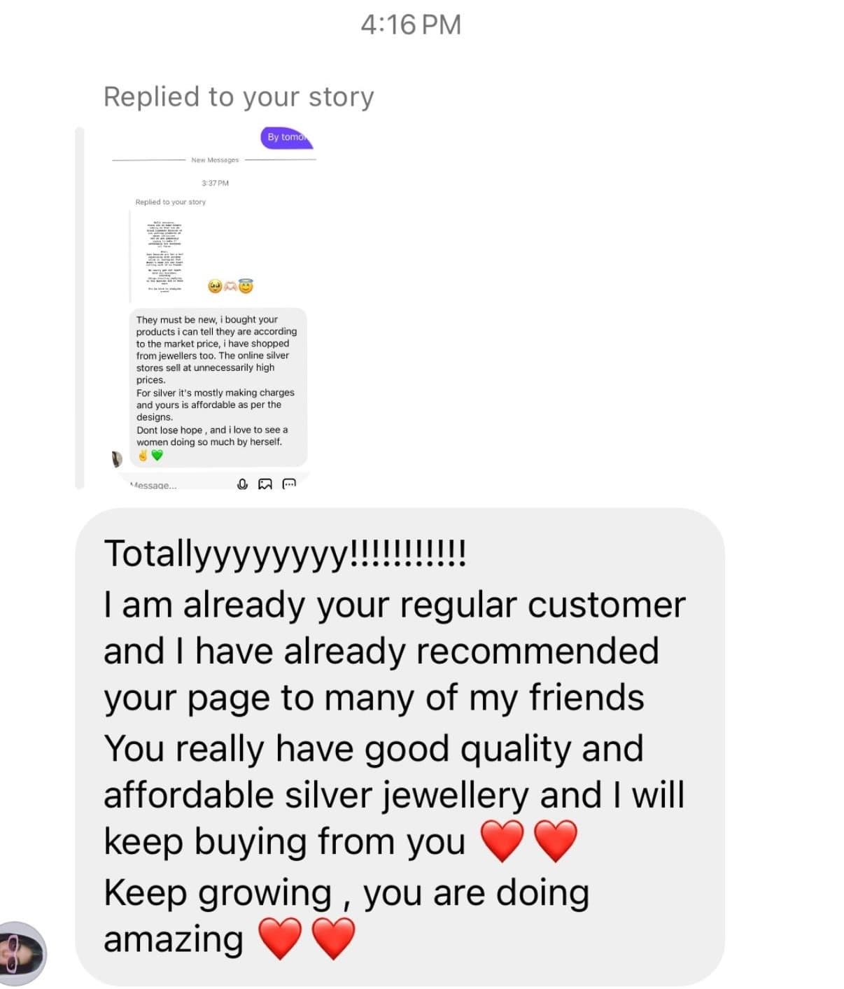 Instagram review screenshot